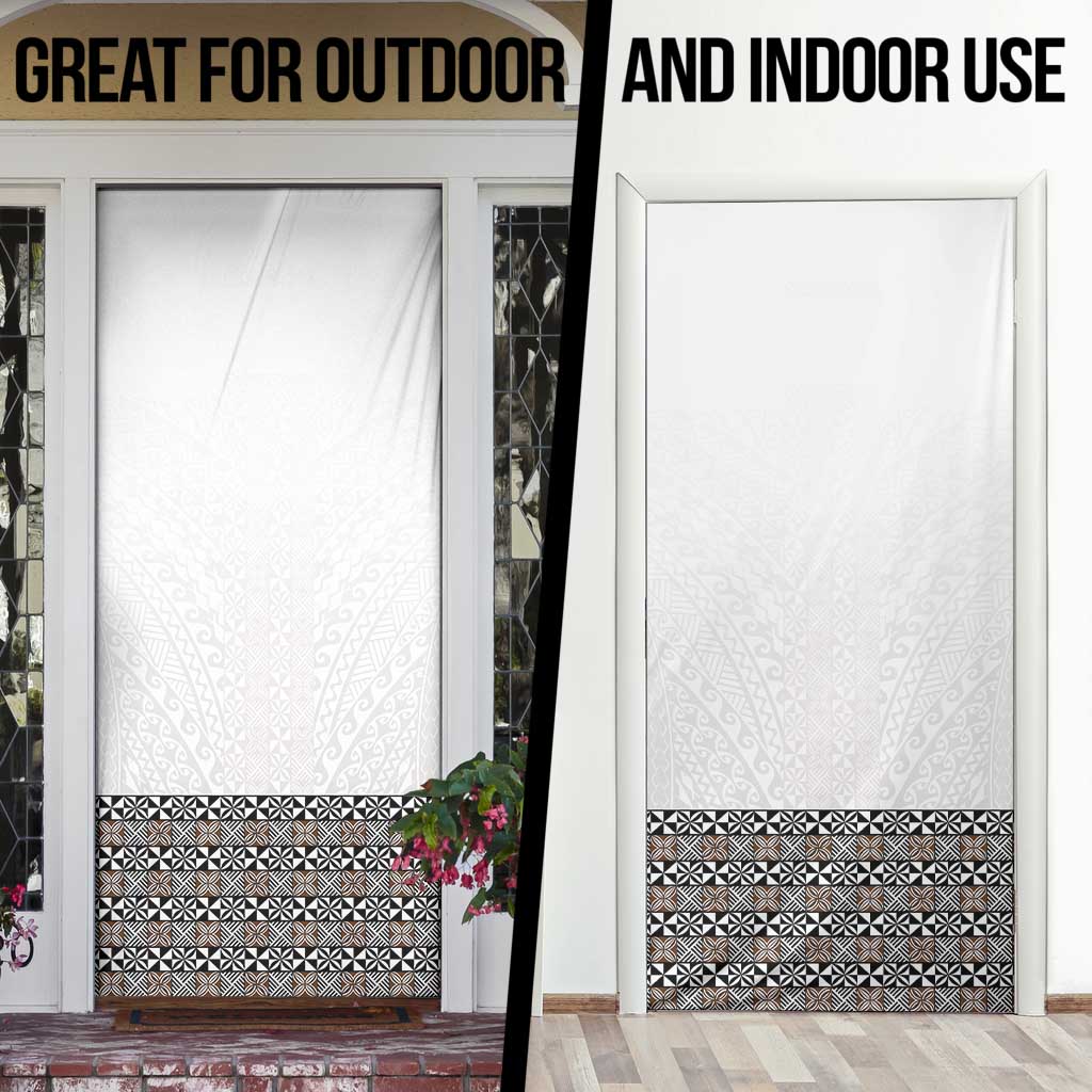Light Gray Tongan Polynesian Tribal Door Cover LT9 - Polynesian Pride