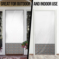 Light Gray Tongan Polynesian Tribal Door Cover LT9 - Polynesian Pride