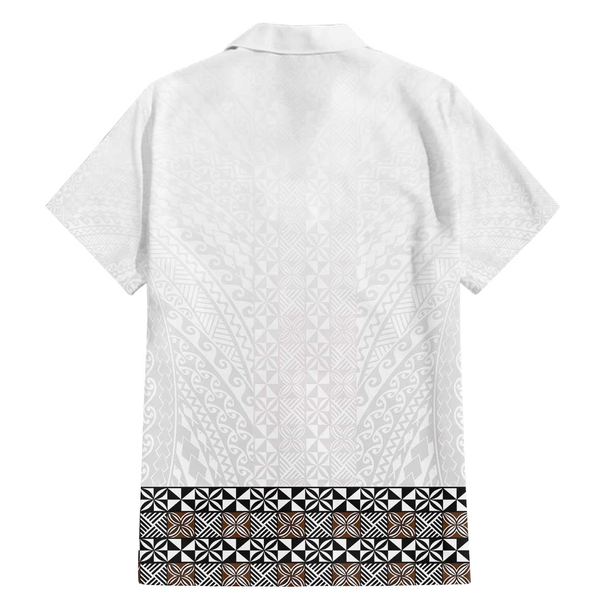 Light Gray Tongan Polynesian Tribal Family Matching Off The Shoulder Long Sleeve Dress and Hawaiian Shirt - Polynesian Pride