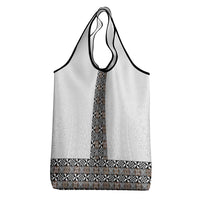 Light Gray Tongan Polynesian Tribal Grocery Bag LT9 - Polynesian Pride