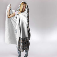 Light Gray Tongan Polynesian Tribal Hooded Blanket - Polynesian Pride