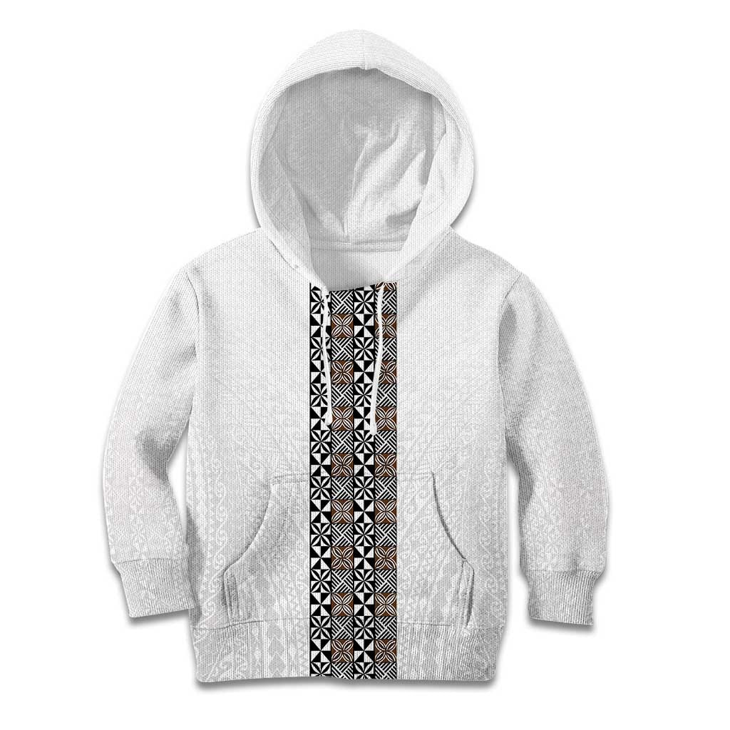 Light Gray Tongan Polynesian Tribal Kid Hoodie - Polynesian Pride