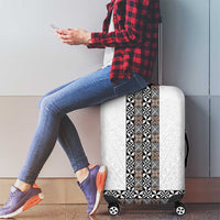 Light Gray Tongan Polynesian Tribal Luggage Cover LT9 - Polynesian Pride