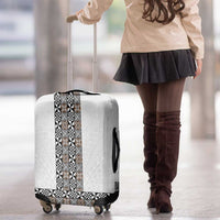Light Gray Tongan Polynesian Tribal Luggage Cover LT9 - Polynesian Pride