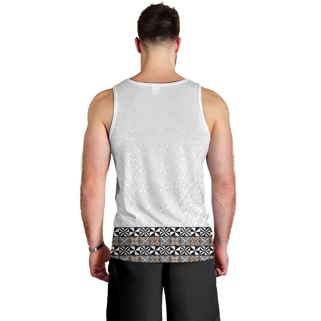 Light Gray Tongan Polynesian Tribal Men Tank Top LT9 - Polynesian Pride