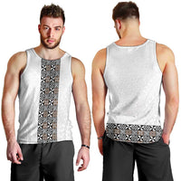 Light Gray Tongan Polynesian Tribal Men Tank Top LT9 - Polynesian Pride