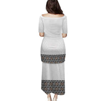 Light Gray Tongan Polynesian Tribal Puletasi - Polynesian Pride