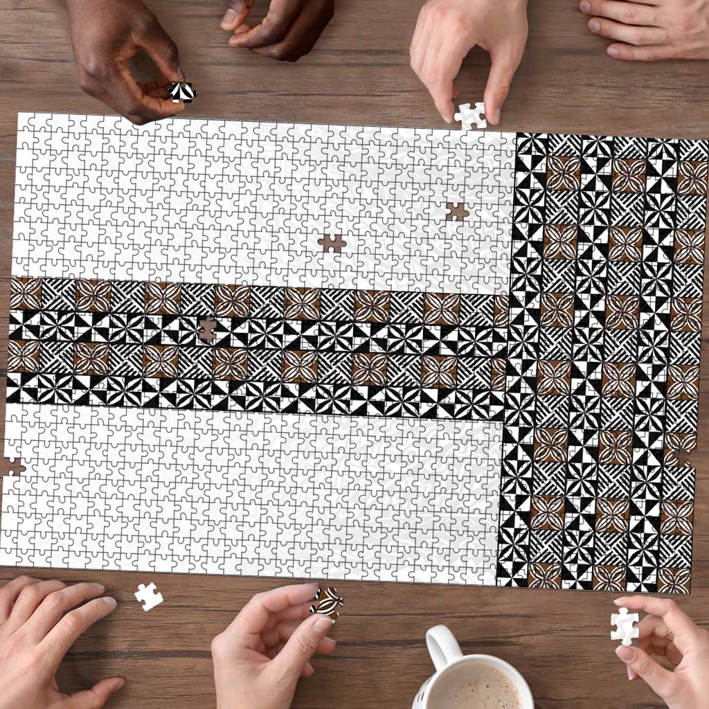 Light Gray Tongan Polynesian Tribal Puzzle LT9 - Polynesian Pride