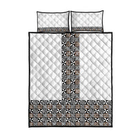 Light Gray Tongan Polynesian Tribal Quilt Bed Set LT9 - Polynesian Pride
