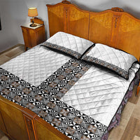 Light Gray Tongan Polynesian Tribal Quilt Bed Set LT9 - Polynesian Pride
