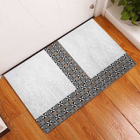 Light Gray Tongan Polynesian Tribal Rubber Doormat LT9 - Polynesian Pride