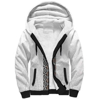 Light Gray Tongan Polynesian Tribal Sherpa Hoodie LT9 Unisex White - Polynesian Pride