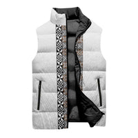 Light Gray Tongan Polynesian Tribal Sleeveless Puffer Jacket LT9 - Polynesian Pride