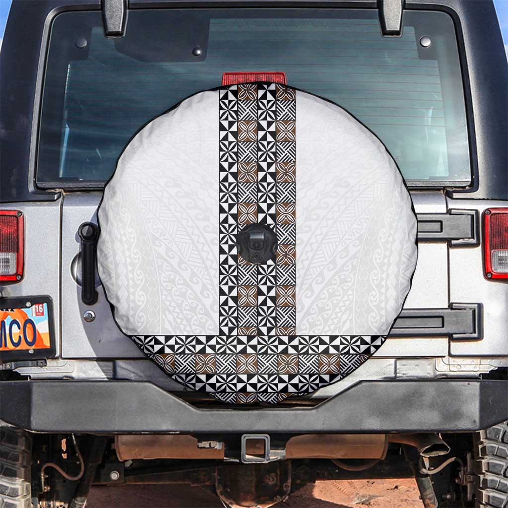 Light Gray Tongan Polynesian Tribal Spare Tire Cover - Polynesian Pride