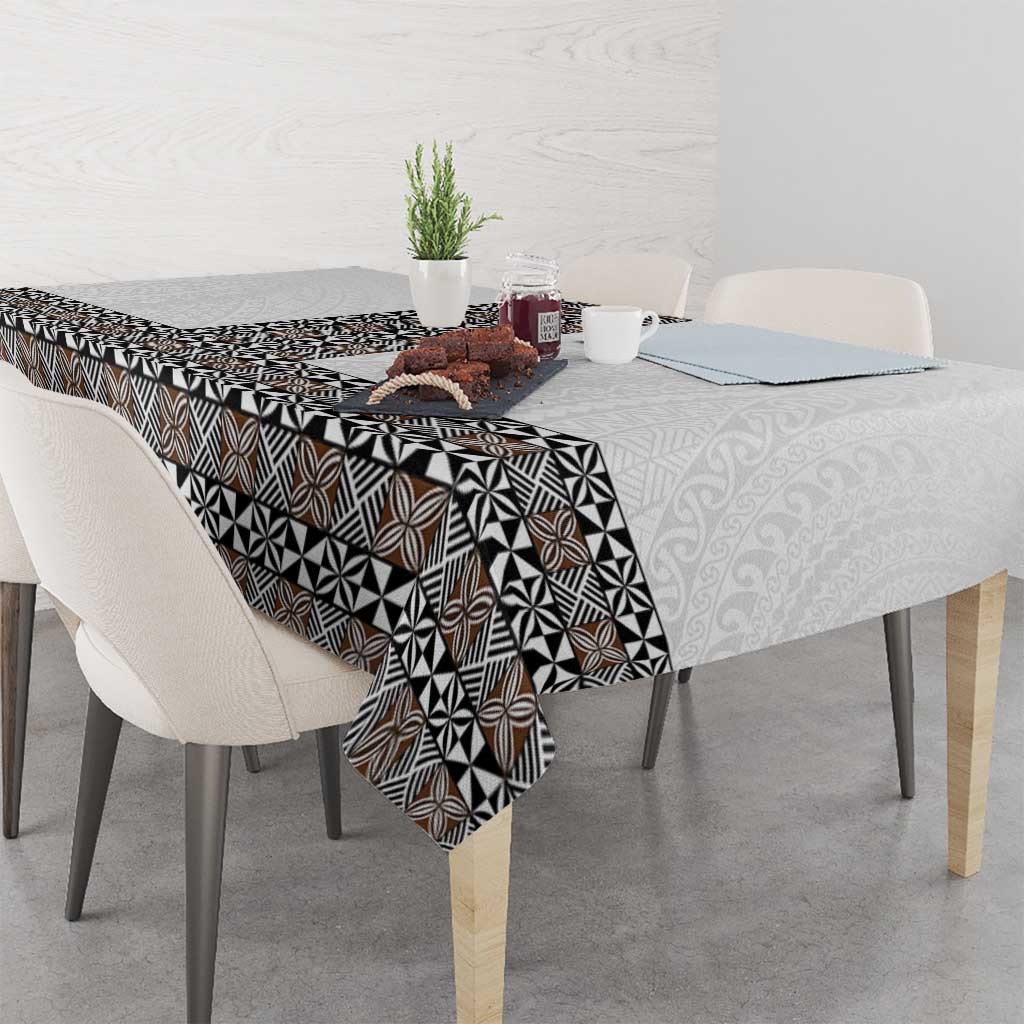 Light Gray Tongan Polynesian Tribal Tablecloth LT9 - Polynesian Pride