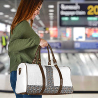 Light Gray Tongan Polynesian Tribal Travel Bag - Polynesian Pride