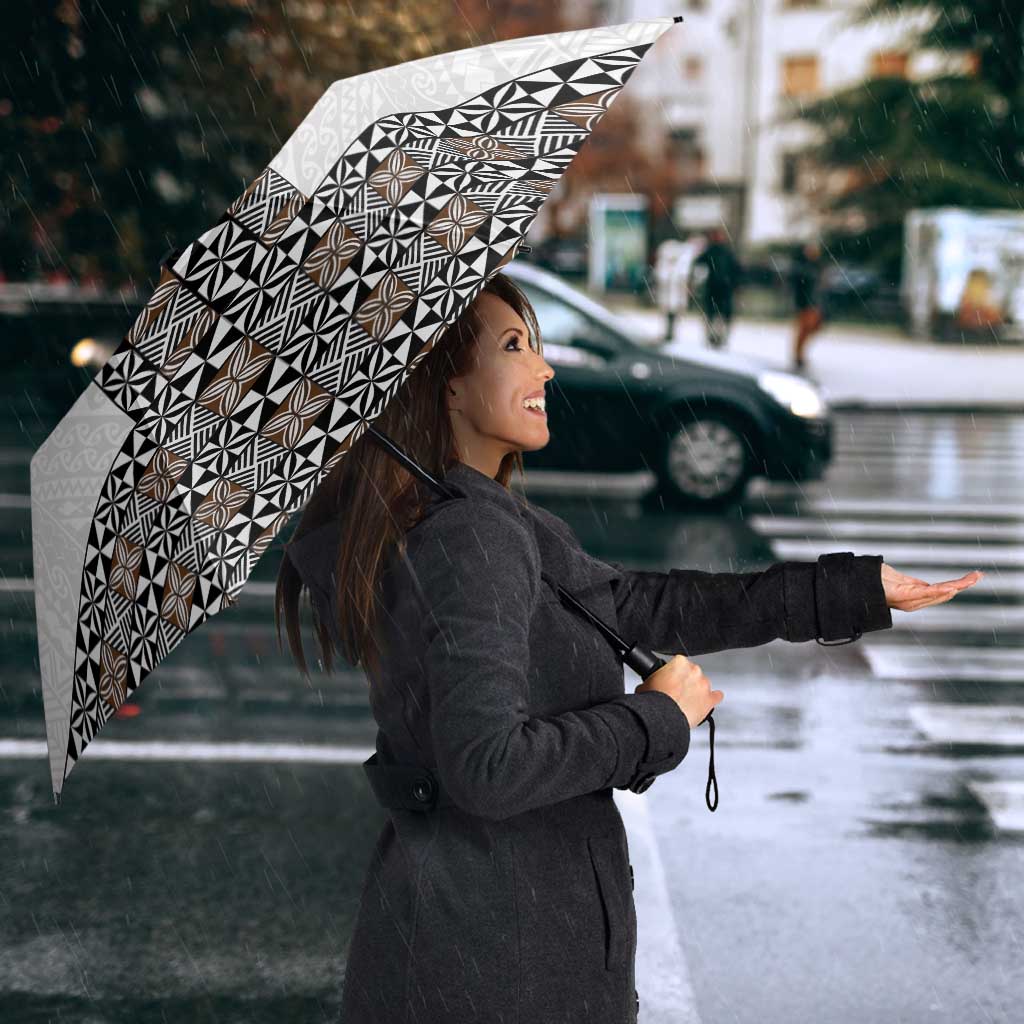 Light Gray Tongan Polynesian Tribal Umbrella LT9 - Polynesian Pride