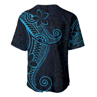 Black Blue Polynesian Tribal Baseball Jersey - Polynesian Pride
