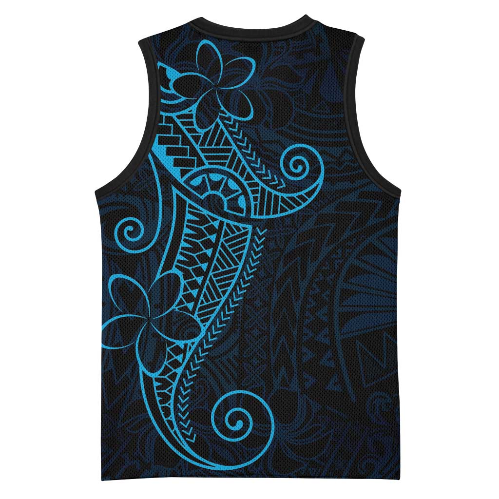 Black Blue Polynesian Tribal Basketball Jersey LT9 - Polynesian Pride
