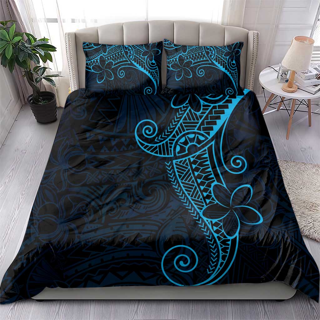 Black Blue Polynesian Tribal Bedding Set - Polynesian Pride