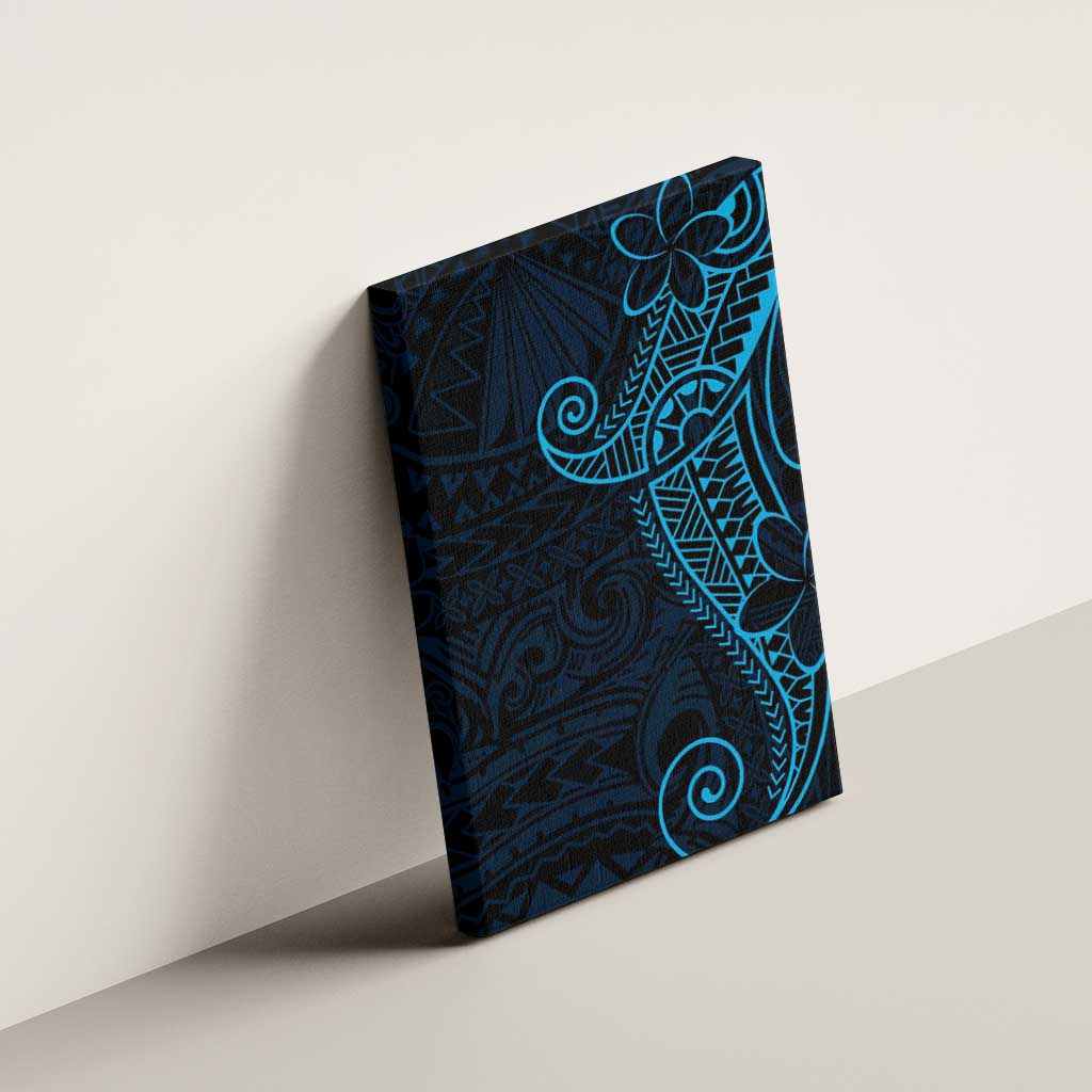 Black Blue Polynesian Tribal Canvas Wall Art LT9 - Polynesian Pride