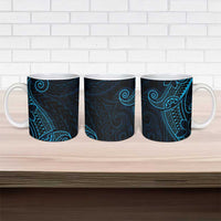 Black Blue Polynesian Tribal Ceramic Mug LT9 - Polynesian Pride