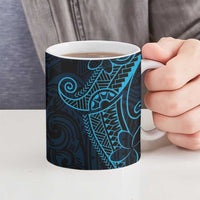 Black Blue Polynesian Tribal Ceramic Mug LT9 - Polynesian Pride