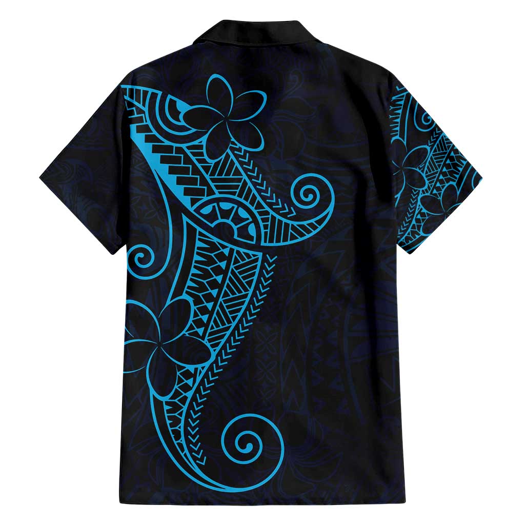 Black Blue Polynesian Tribal Hawaiian Shirt - Polynesian Pride