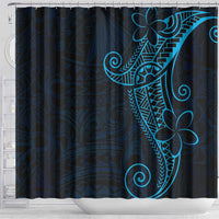 Black Blue Polynesian Tribal Shower Curtain - Polynesian Pride
