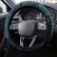 Black Blue Polynesian Tribal Steering Wheel Cover LT9 - Polynesian Pride