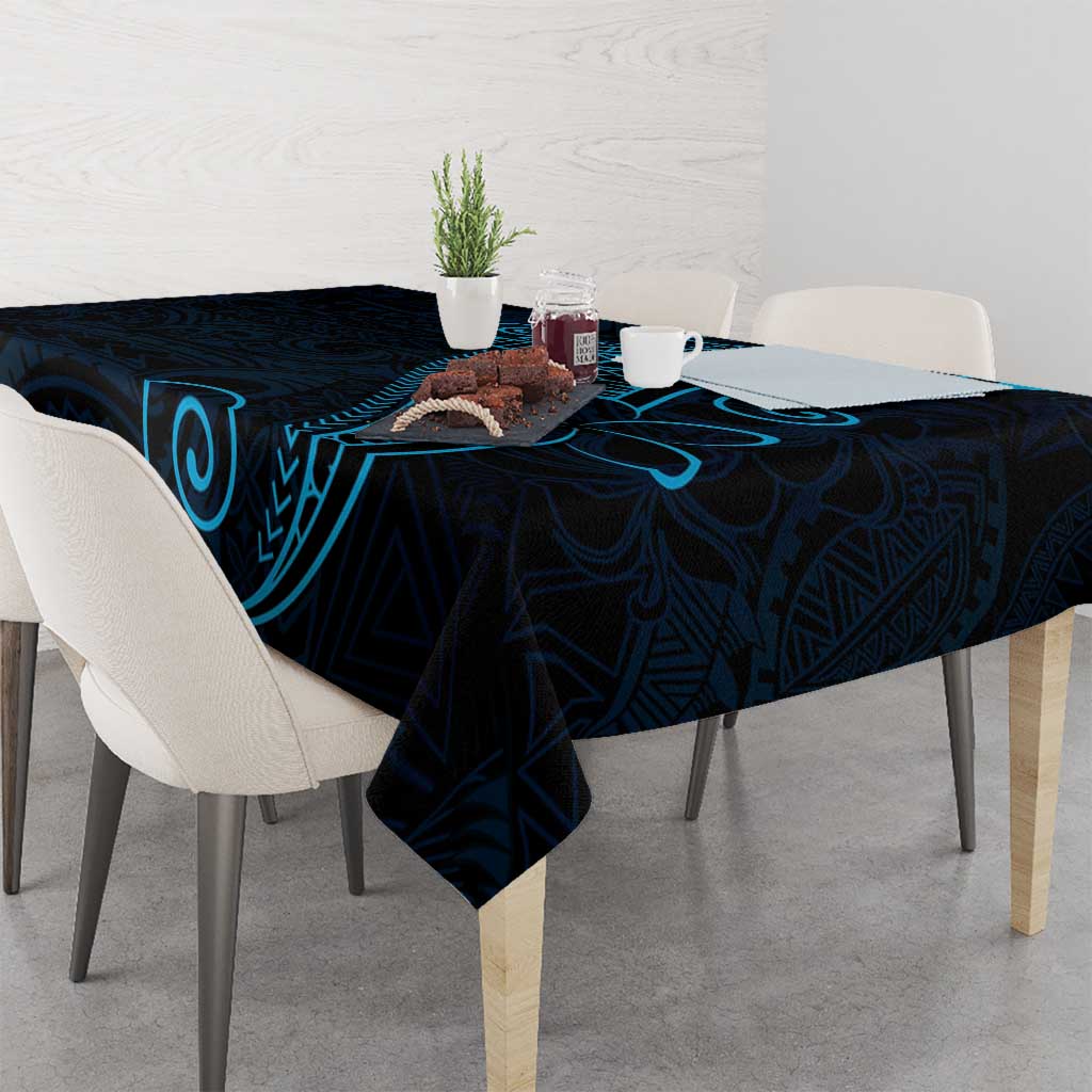 Black Blue Polynesian Tribal Tablecloth LT9 - Polynesian Pride