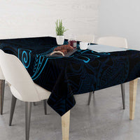 Black Blue Polynesian Tribal Tablecloth LT9 - Polynesian Pride