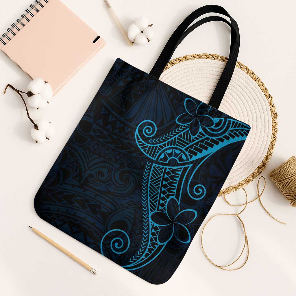 Black Blue Polynesian Tribal Tote Bag - Polynesian Pride