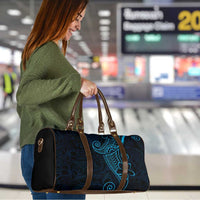 Black Blue Polynesian Tribal Travel Bag - Polynesian Pride