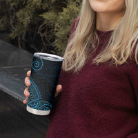 Black Blue Polynesian Tribal Tumbler Cup - Polynesian Pride