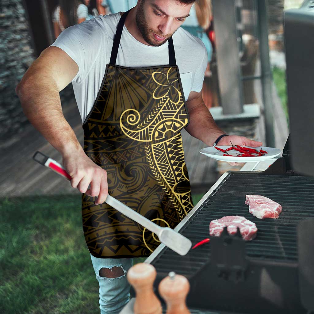 Black Gold Polynesian Tribal Apron LT9 - Polynesian Pride