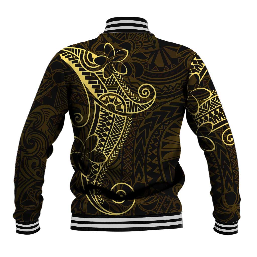 Black Gold Polynesian Tribal Baseball Jacket LT9 - Polynesian Pride