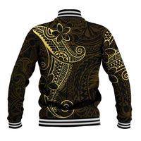 Black Gold Polynesian Tribal Baseball Jacket LT9 - Polynesian Pride