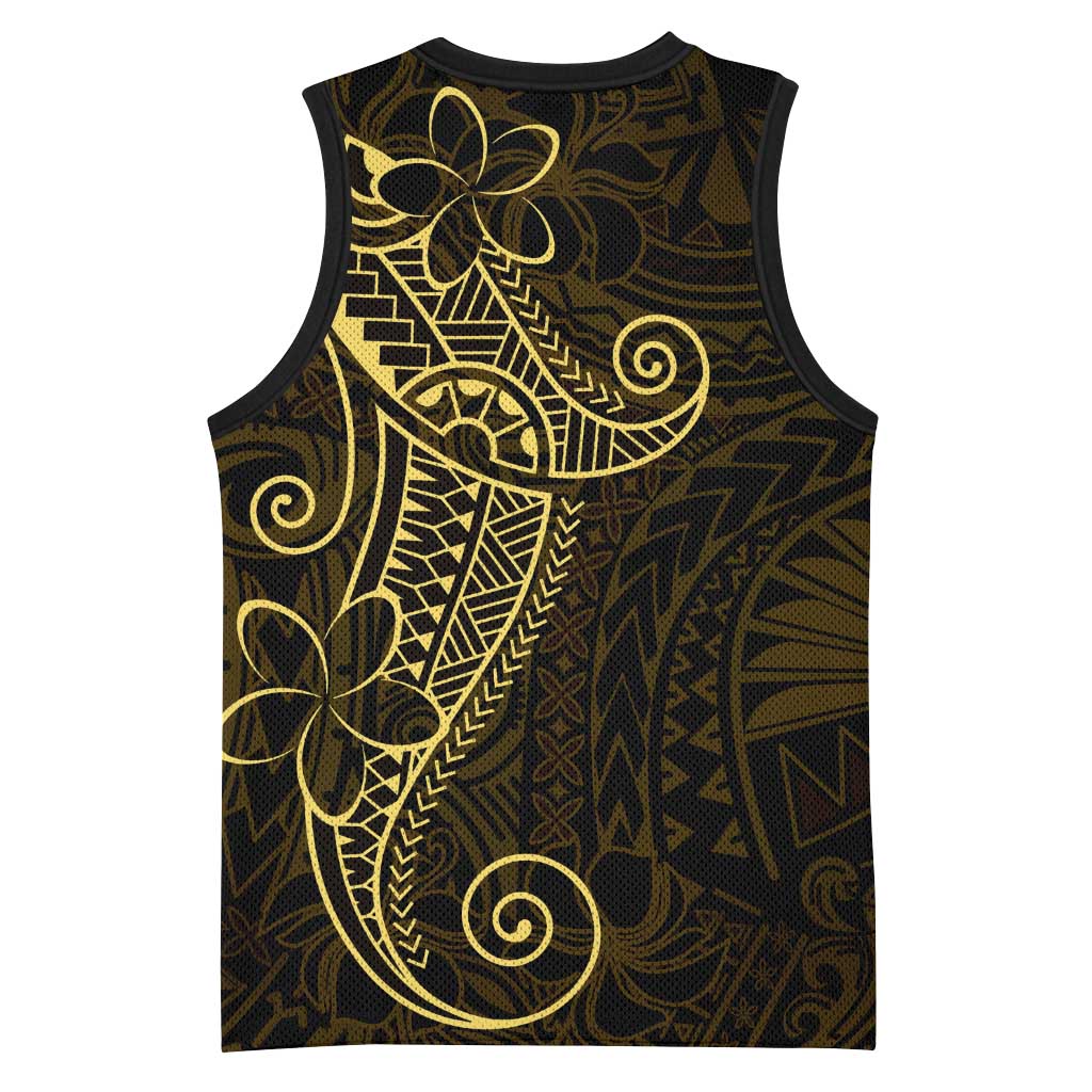 Black Gold Polynesian Tribal Basketball Jersey LT9 - Polynesian Pride