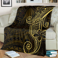 Black Gold Polynesian Tribal Blanket - Polynesian Pride