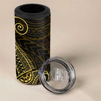 Black Gold Polynesian Tribal 4 in 1 Can Cooler Tumbler LT9 - Polynesian Pride