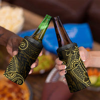 Black Gold Polynesian Tribal 4 in 1 Can Cooler Tumbler LT9 - Polynesian Pride