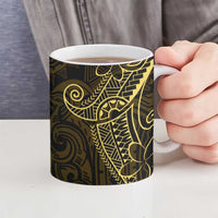 Black Gold Polynesian Tribal Ceramic Mug LT9 - Polynesian Pride