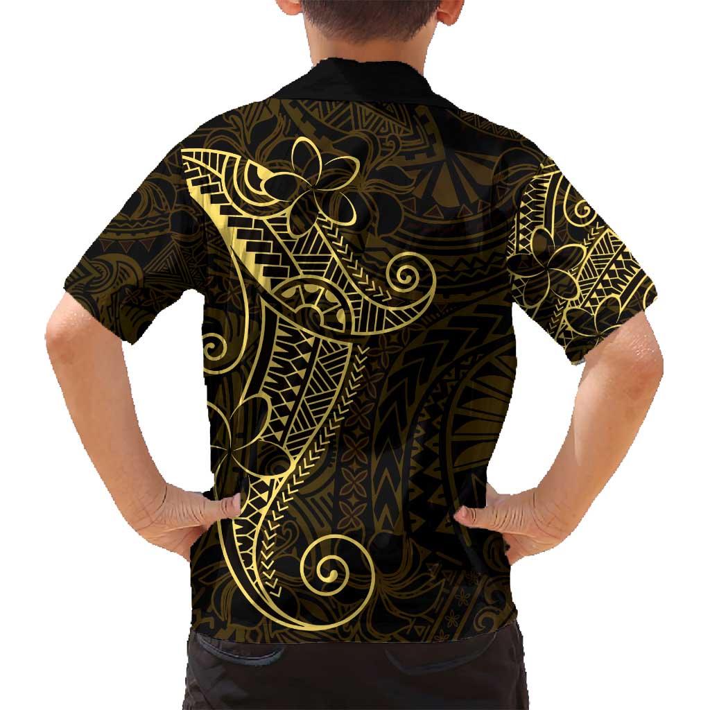 Black Gold Polynesian Tribal Family Matching Puletasi and Hawaiian Shirt LT9 - Polynesian Pride