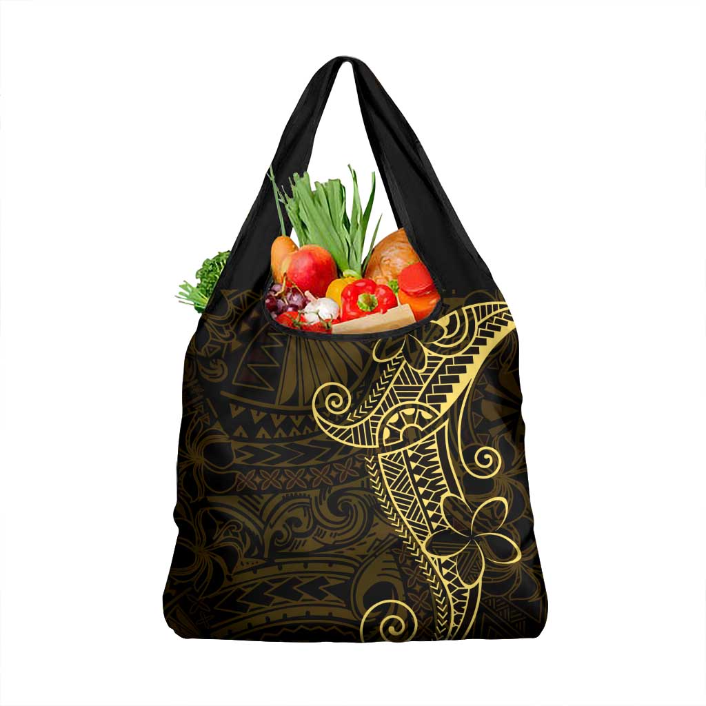Black Gold Polynesian Tribal Grocery Bag LT9 1-pack One Size Gold - Polynesian Pride