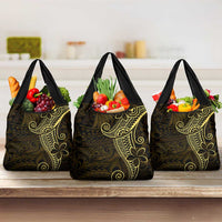 Black Gold Polynesian Tribal Grocery Bag LT9 3-pack One Size Gold - Polynesian Pride