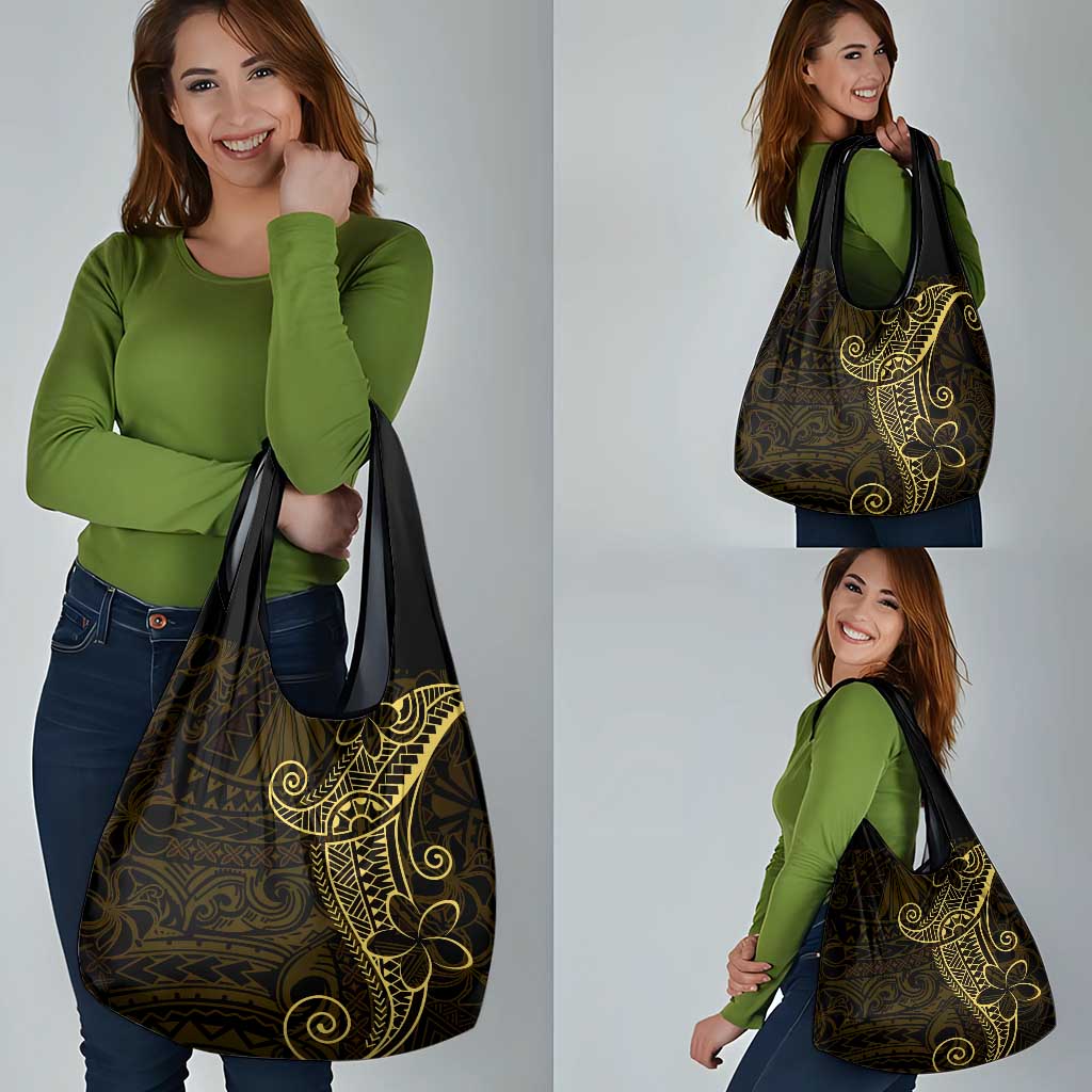 Black Gold Polynesian Tribal Grocery Bag LT9 - Polynesian Pride