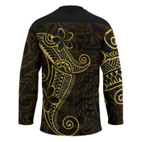 Black Gold Polynesian Tribal Hockey Jersey LT9 - Polynesian Pride