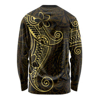Black Gold Polynesian Tribal Long Sleeve Shirt LT9 - Polynesian Pride