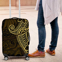 Black Gold Polynesian Tribal Luggage Cover - Polynesian Pride